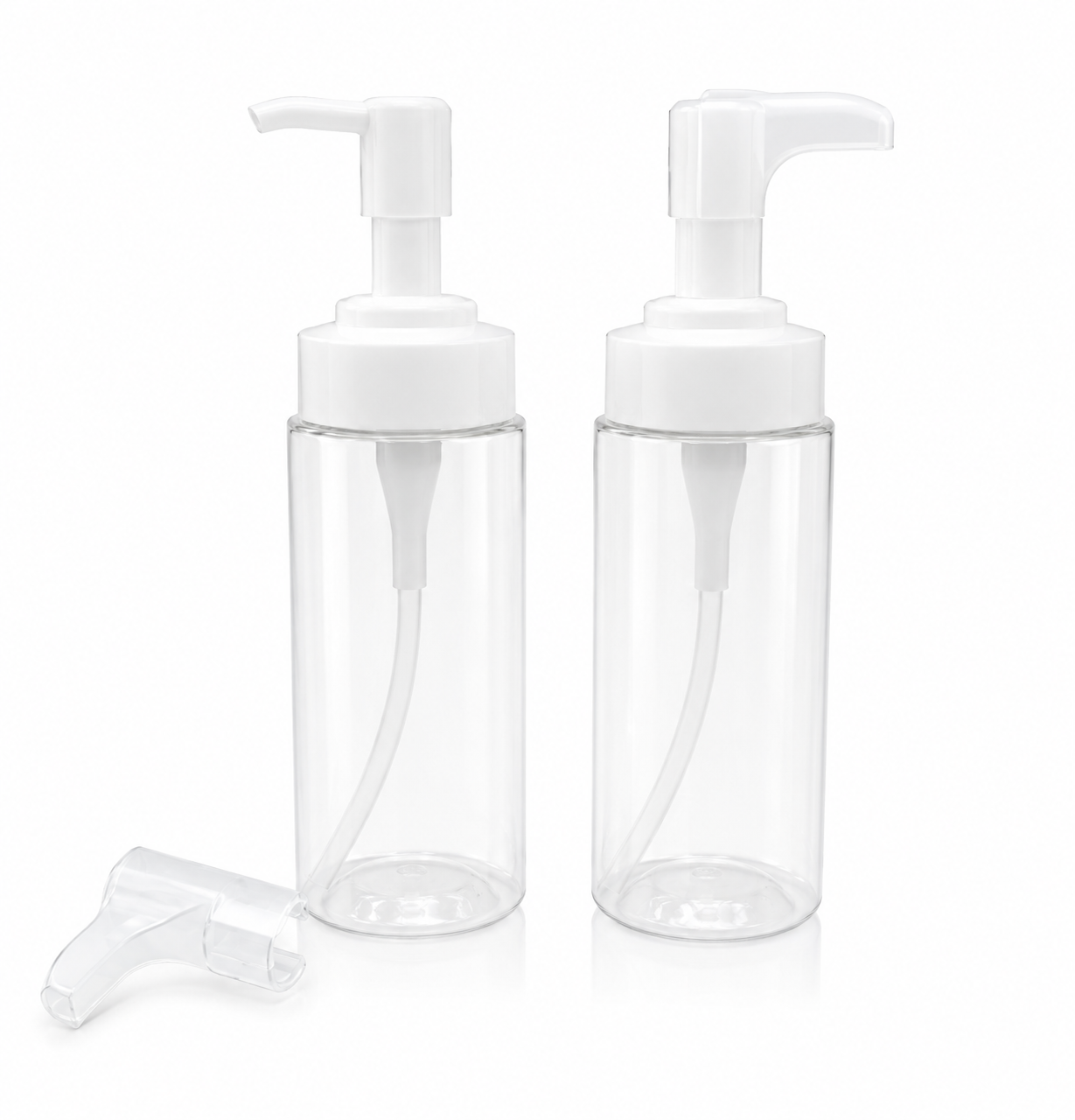 Флакон 150 ml. PET натуральный, 24/410 (BU667) в комплекте с дозатором 2