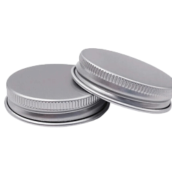 Крышка алюминиевая 45 mm (45*11mm)  серебристая с самоклеющейся мембраной