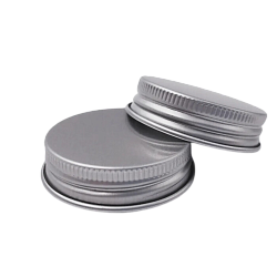 Крышка алюминиевая 38 mm (38*10mm)  серебристая с самоклеющейся мембраной